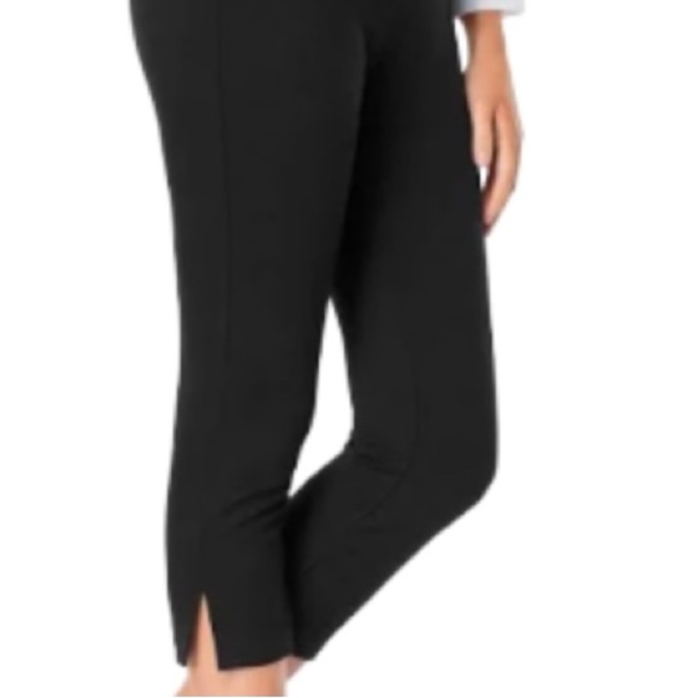 NWT DLG Black Slacks With Ankle Slits Size 16 Petite